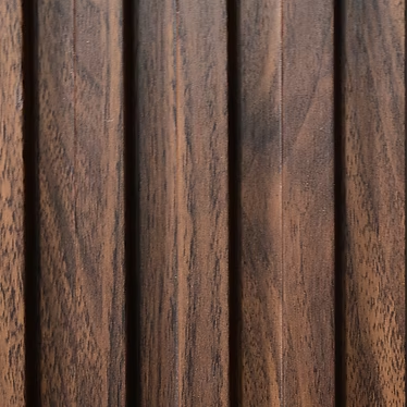 4-GRID EURO BLACK WALNUT WOOD FLUTED PANEL