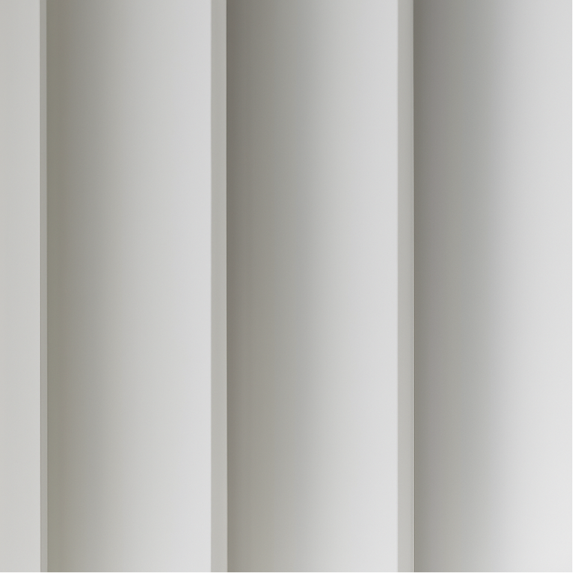 3-ARCH WOOD FLUTED PANEL PURE WHITE