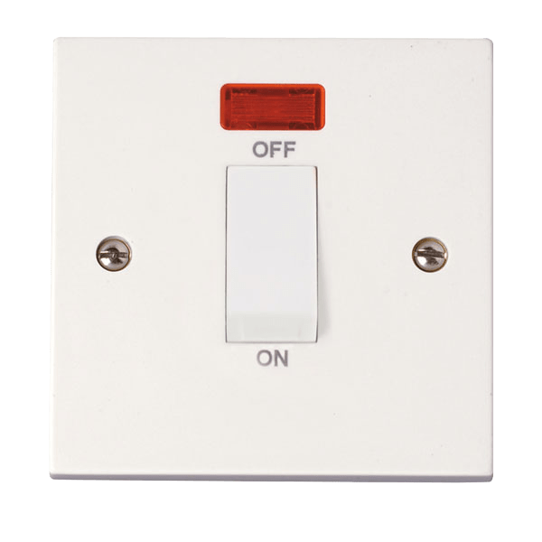 45A Double-Pole Switch with Neon