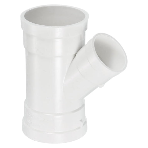 White PVC Reducing Y Branch