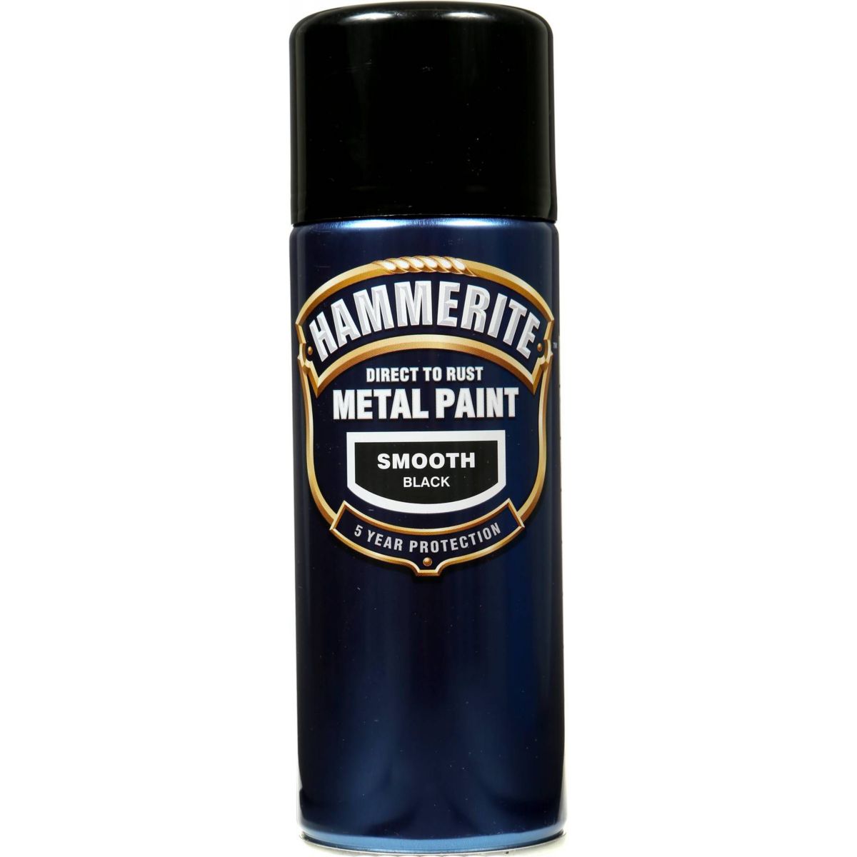 Hammerite Metal Paint Aerosol, smooth black, 400 ml
