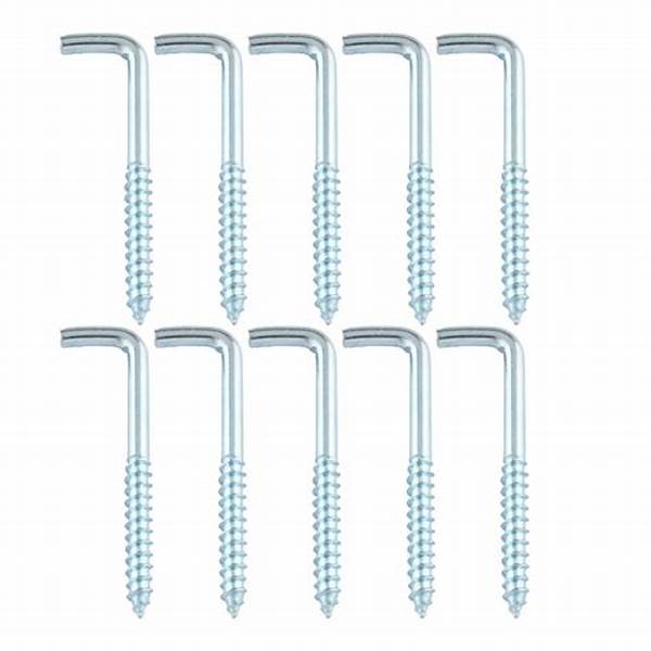 Zinc-Plated Straight Screw Hooks
