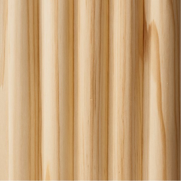 5-ARCH RAW PINE WOOD FLUTED PANEL