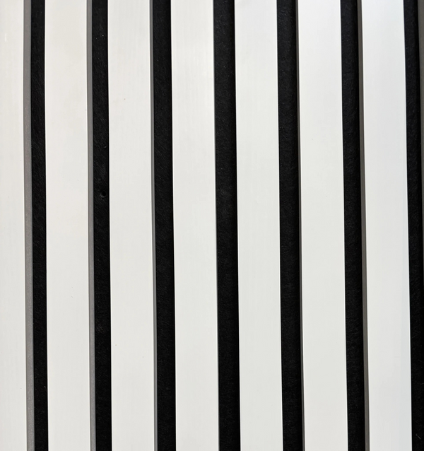 WHITE ACOUSTIC WOOD SLATS