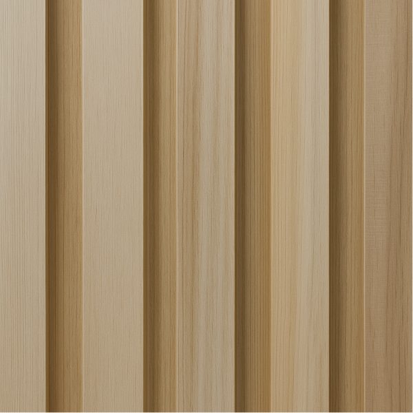 WOOD FLUTED PANEL 4 GRID LIGHT OAK