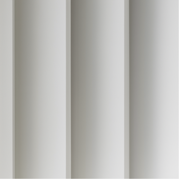 3-ARCH WOOD FLUTED PANEL PURE WHITE