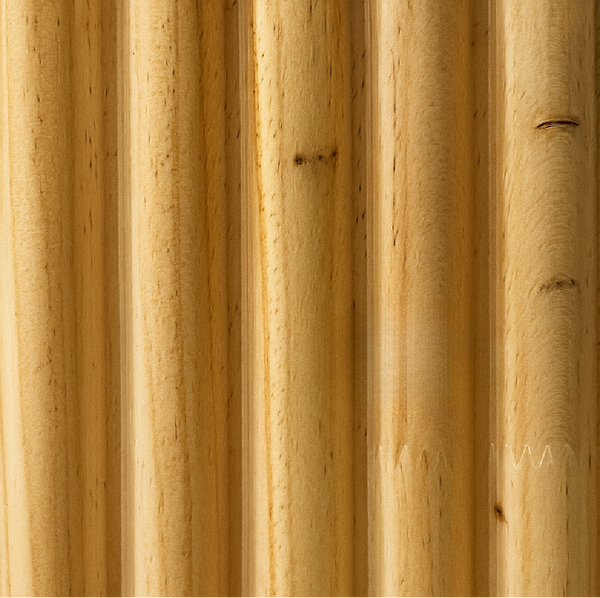 5-ARCH VARNISHED WOOD FLUTED PANEL