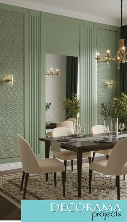 DecoPanel - Sofia - Wood Fluted Panel - Mirror Trim