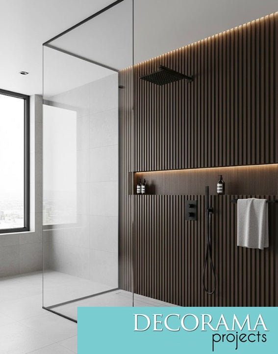 PVC wall slats suitable for wet areas and outdoor spaces