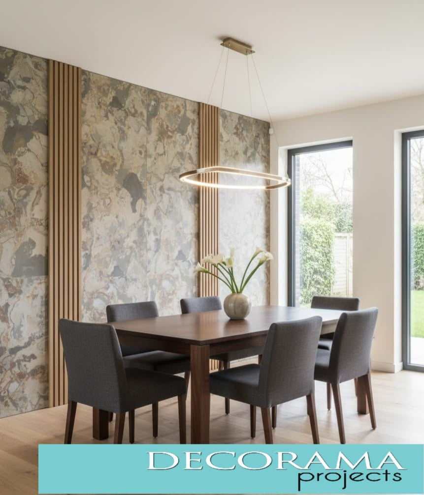 Stone veneer - Macedonian & Wood Fluted Panels