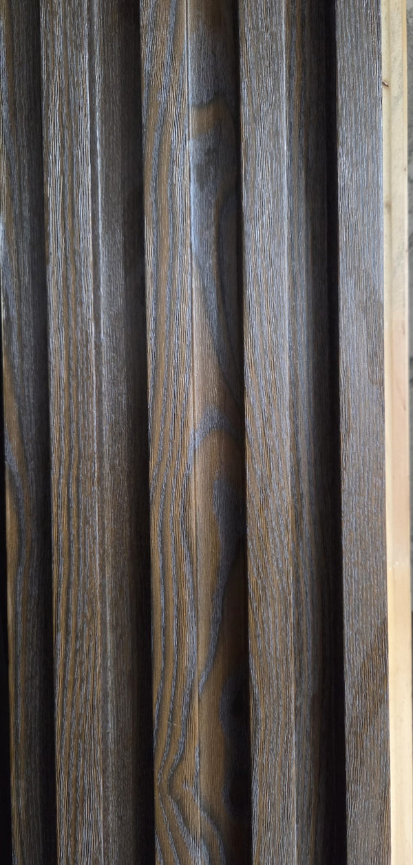PVC fluted dark brown