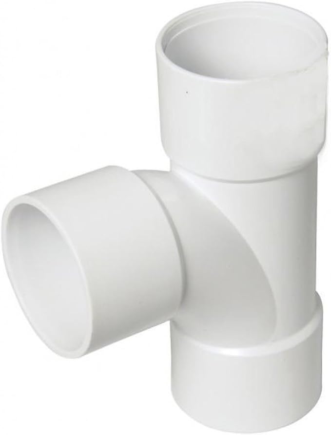 White PVC Waste Pipe Tee