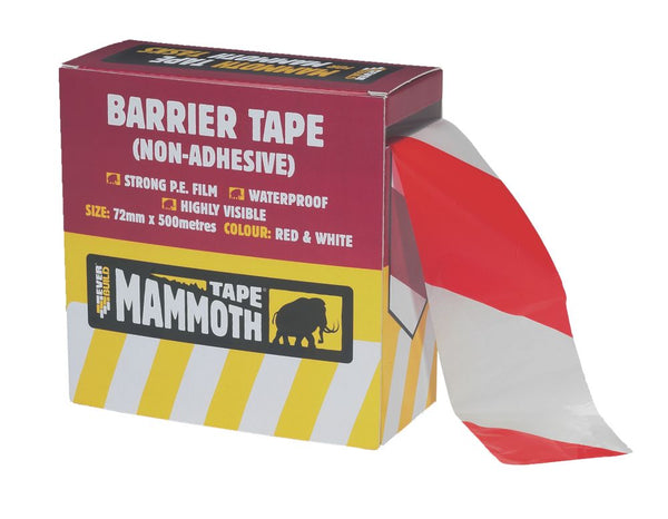 Red and White Barrier Tape