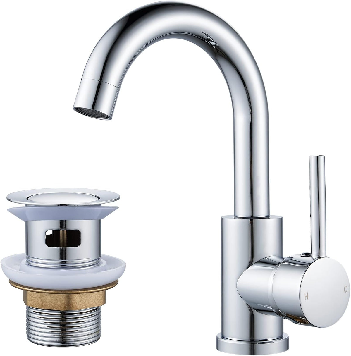 Wash Hand Basin Mixer with Pop-Up Waste