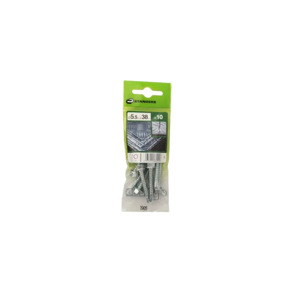 Zinc-Plated Self-Drilling Hex Washer Head Screw