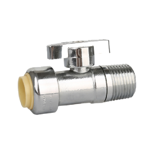 Push-Fit Quarter-Turn Valve with Male Thread