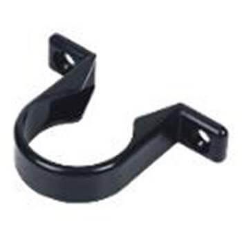 Black Waste Pipe Clip with Screw & Wall Plug