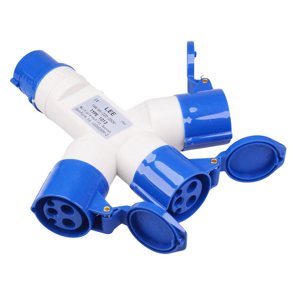 TP Electric 3-Way Industrial Socket Splitter