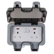 IP66 Weatherproof Double 13A Switched Socket