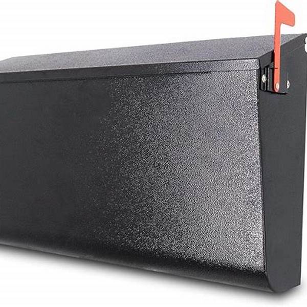 Grey Steel Wall Mailbox with Envelope Design