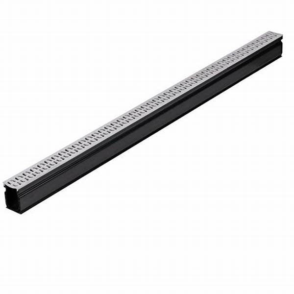 Grey Plastic Drainage Channel Section