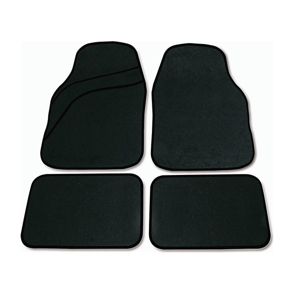Carpet Car Mats with Coloured Edging (4-Piece)